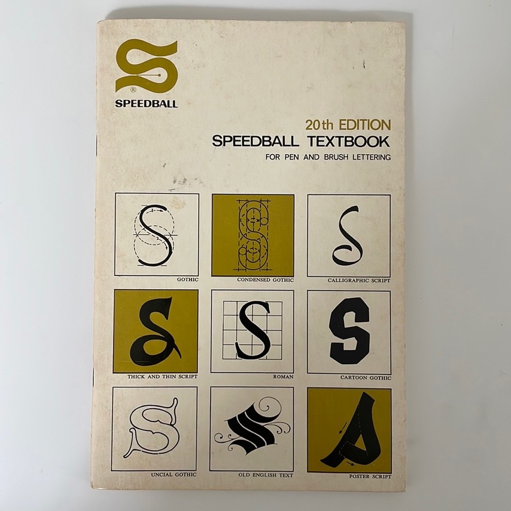 Speedball Textbook 20th Edition For Pen and Brush Lettering. ©1972